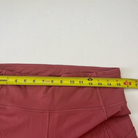 Lululemon Fast and Free High Rise Crop Color Cherry Tint Size 12 - Picture 6 of 9